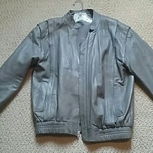 Vintage leather coat.